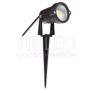 Foco LED Estaca Jardín 5W Luz Azul (SKU:10733)