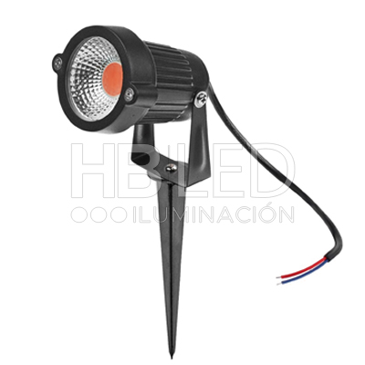 Foco LED Estaca Jardín 5W Luz Rojo (SKU:10731) https://www.hbled.cl/wp-content/uploads/2024/10/foco-piso-5w-2-1.jpg