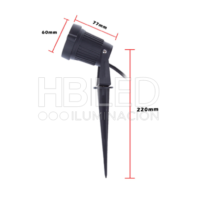 Foco LED Estaca Jardín 5W Luz Rojo (SKU:10731) https://www.hbled.cl/wp-content/uploads/2024/10/foco-piso-5w-4.jpg