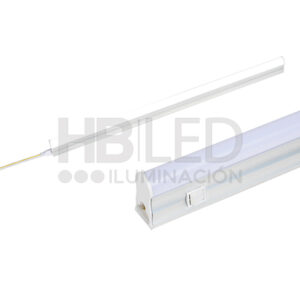 Tubo LED T5 Con Base Empavonado On/Off 9W 60cm (SKU:1234907)