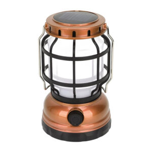 Lámpara Portátil de Camping Recarga Solar/USB Cobre (SKU:12023)