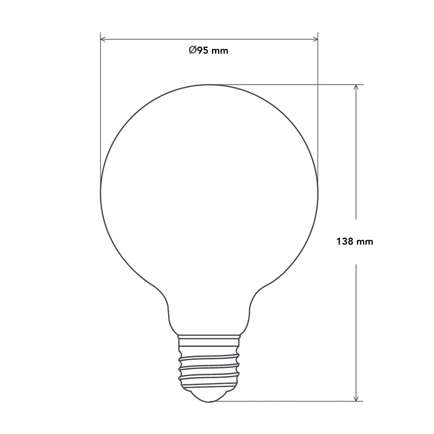 Ampolleta Globo LED E-27 Filamento 6W Dimeable G95 SEC (SKU:3386360) https://www.hbled.cl/wp-content/uploads/2025/04/3386360-4.jpeg