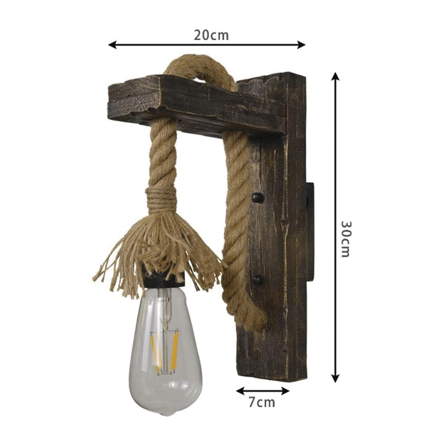 Apliqué Decorativo de Madera Rústico Porta E-27 (SKU:35684) https://www.hbled.cl/wp-content/uploads/2025/04/35684-2.jpg