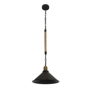 Lámpara Colgante Rústica Con Soquete Dorado Vintage E-27