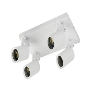 Apliqué Lámpara Techo Con 4 Focos Porta GU10 Blanco