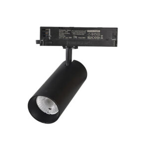 Foco Decorativo Riel 40° Trifásico 20W Neutro Negro