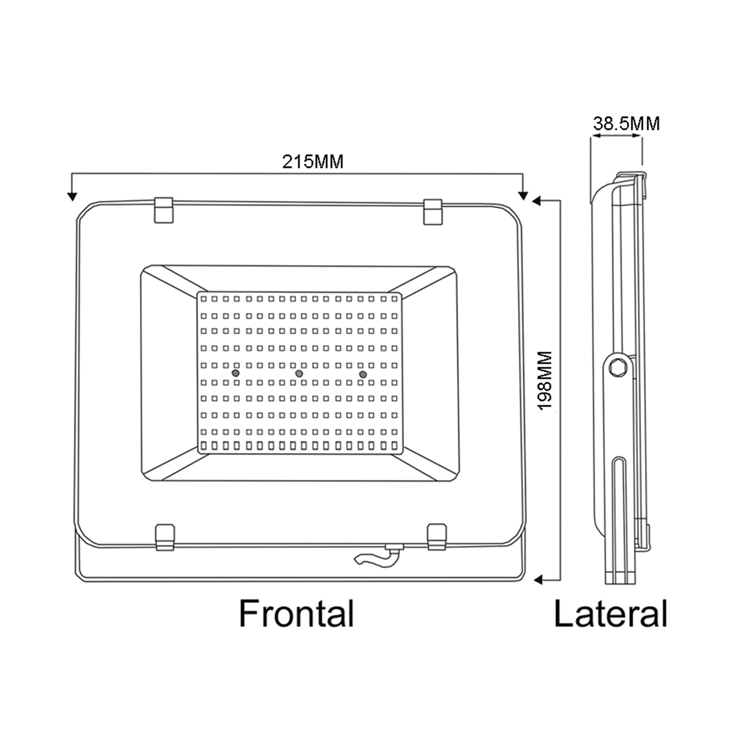 Foco Proyector De Área LED Light Thin 100W  DS43 https://www.hbled.cl/wp-content/uploads/2025/04/35795-35796-2.jpg