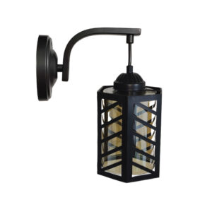 Apliqué Colgante Farol Porta E-27 Negro