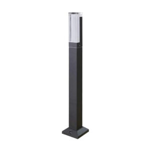 Aplique Piso LED Poste Exterior 80cm Negro 7W Cálido (SKU:36077)