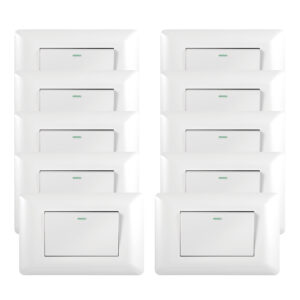 Pack 10 Interruptor Simple 9/12 10A 250V Blanco