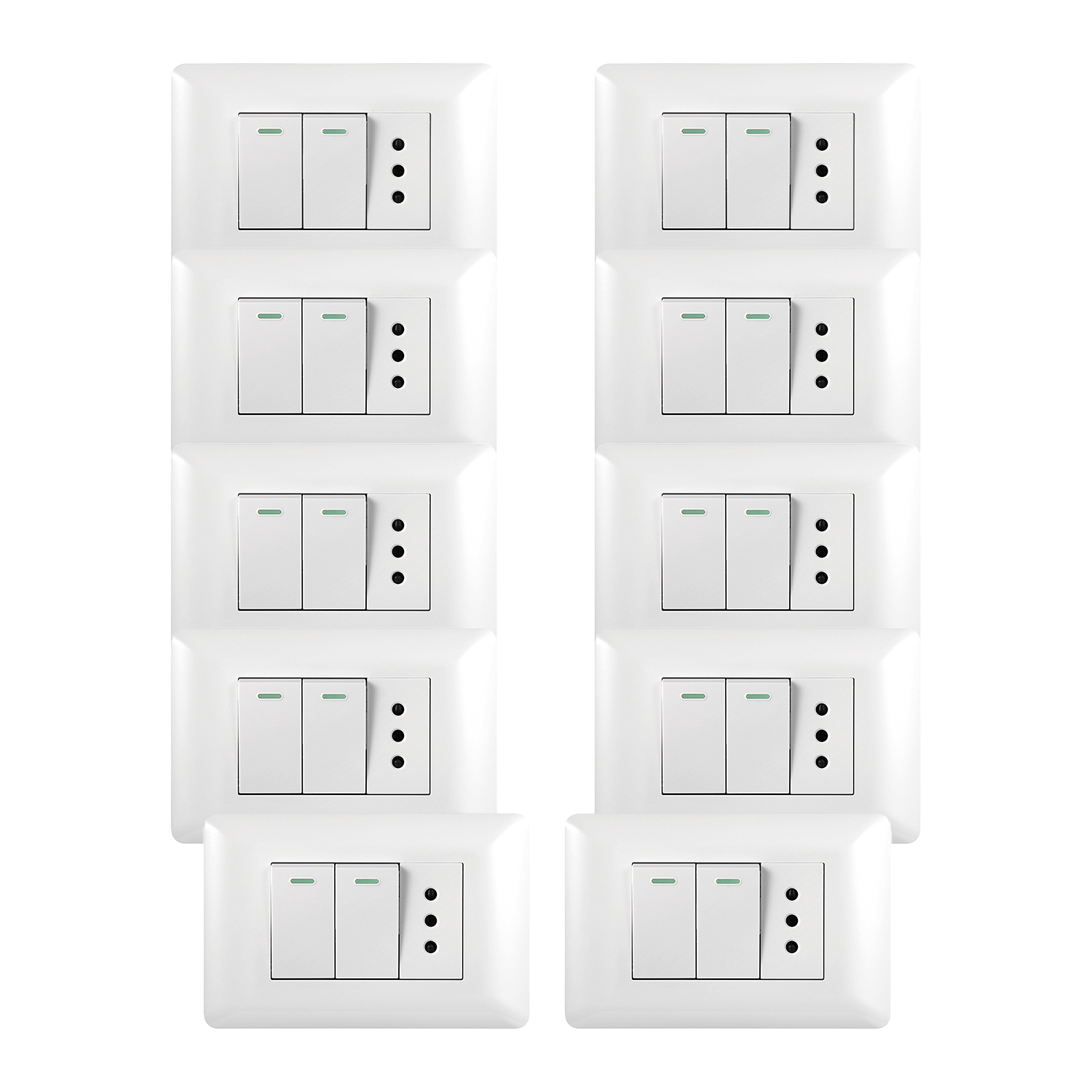 Pack 10 Tomacorriente Simple 10A 250V + Interruptor Doble 9/12 10A 250V Blanco https://www.hbled.cl/wp-content/uploads/2025/04/36094x10.jpeg