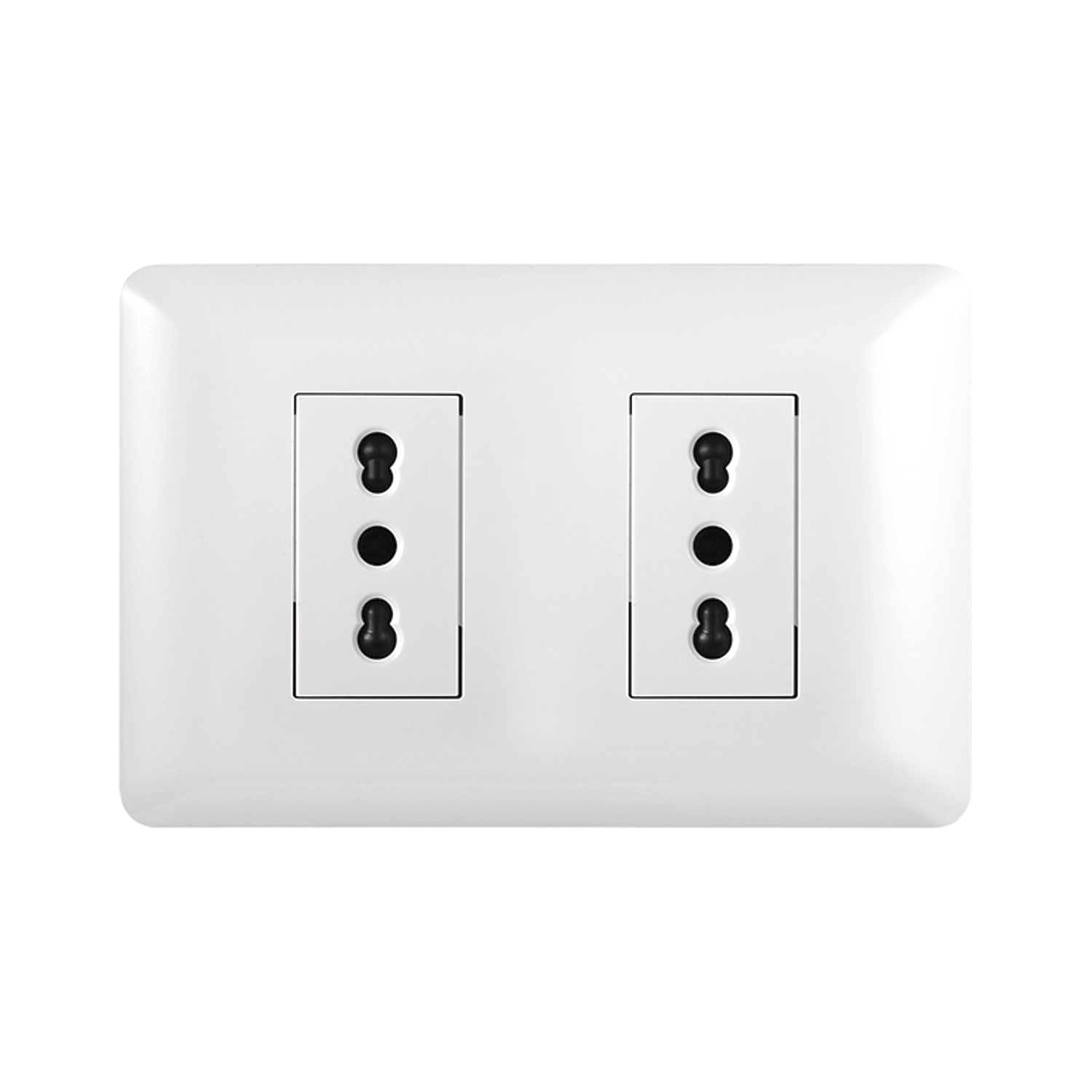 Pack 10 Tomacorriente Doble 10/16A 250V Blanco (SKU:36097-10) https://www.hbled.cl/wp-content/uploads/2025/04/36097-1.jpg