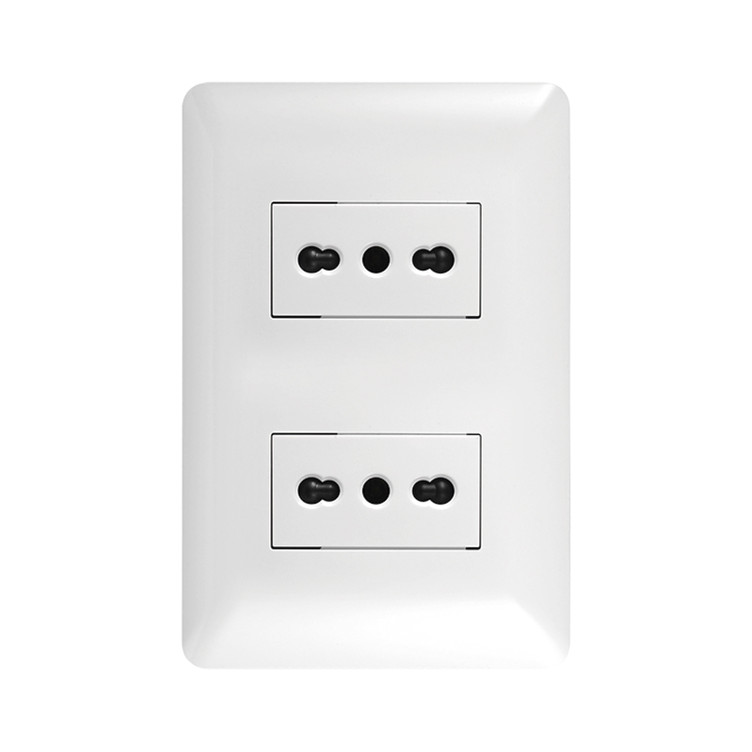 Pack 10 Tomacorriente Doble 10/16A 250V Blanco (SKU:36097-10) https://www.hbled.cl/wp-content/uploads/2025/04/36097-2.jpg