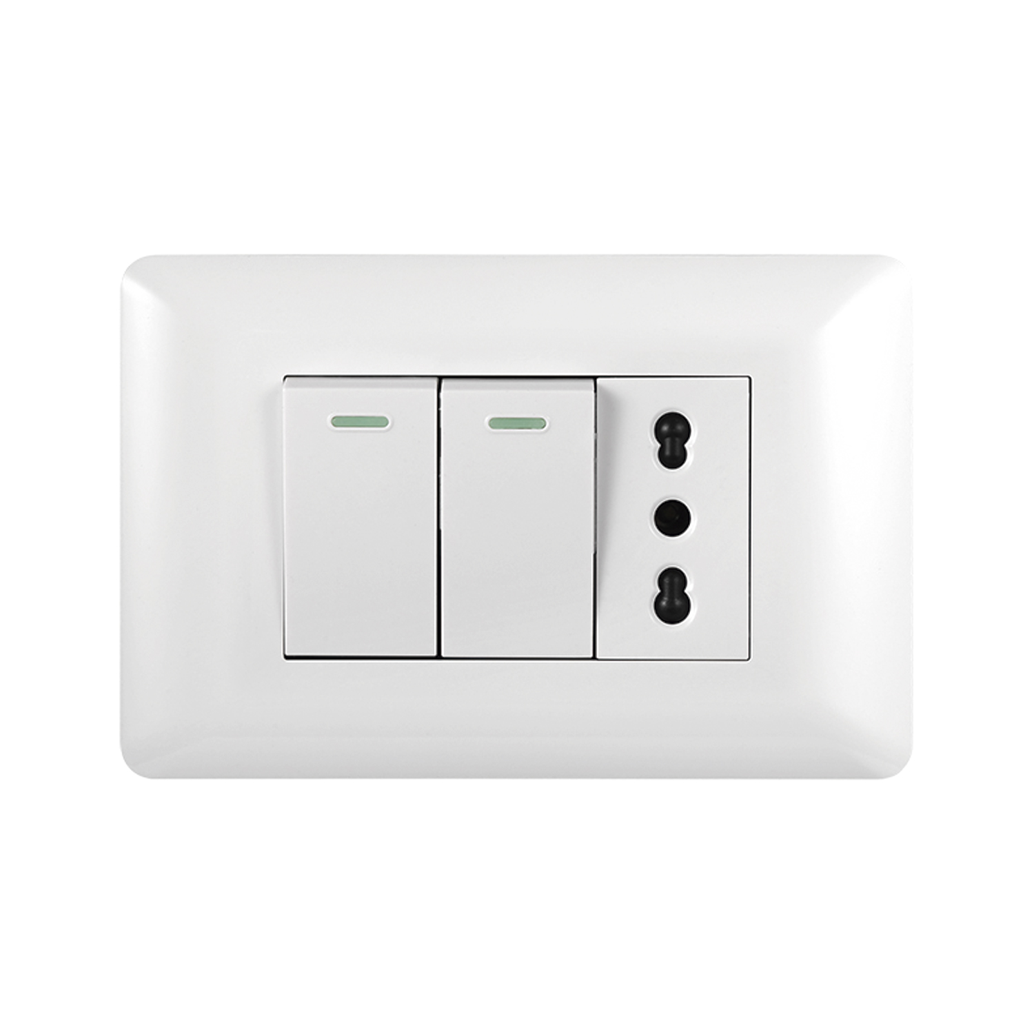 Pack 10 Tomacorriente Simple 10/16A 250V + Interruptor Doble 9/12 10A Blanco https://www.hbled.cl/wp-content/uploads/2025/04/36100-1.jpg