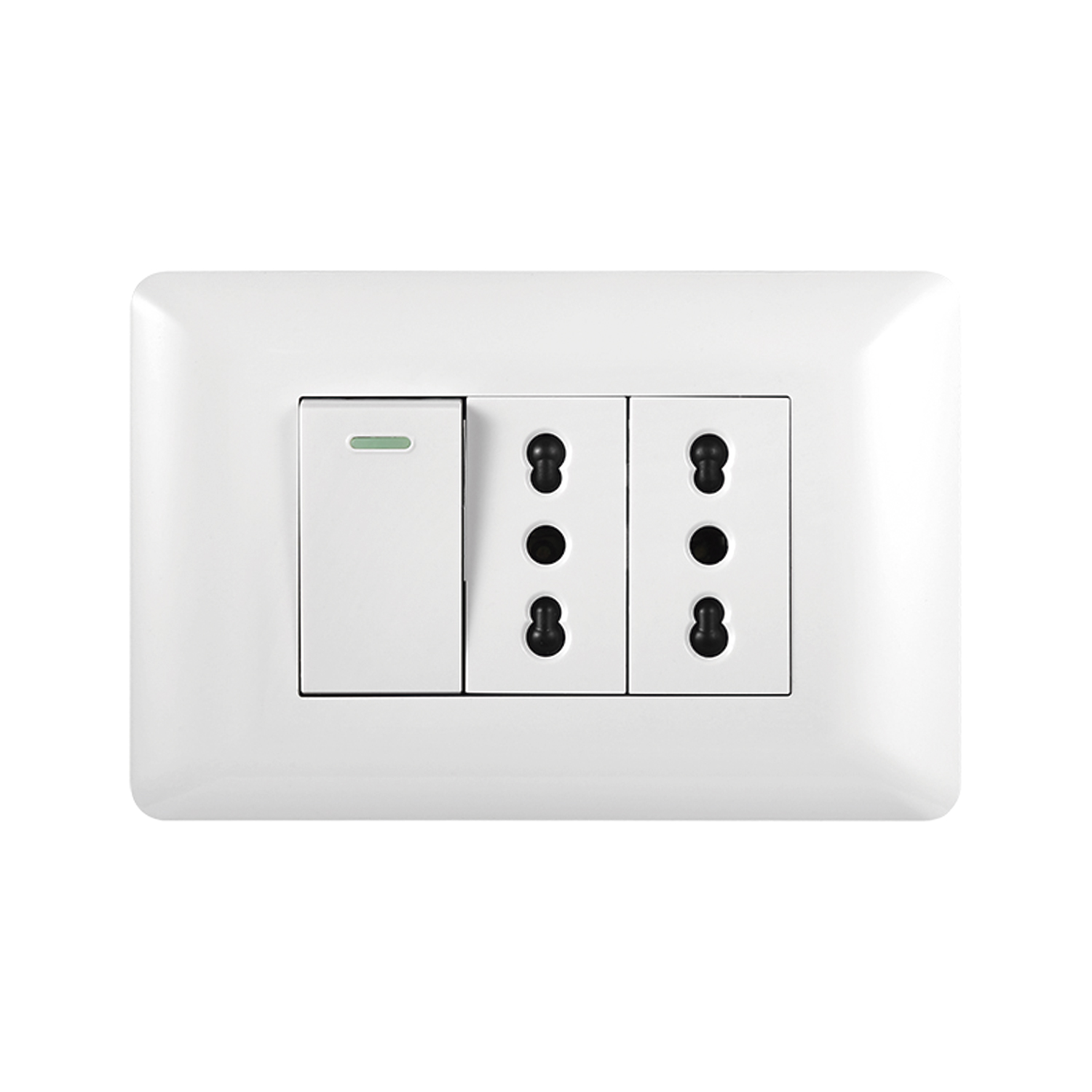 Pack 10 Tomacorriente Doble 10/16A 250V + Interruptor Simple 9/12 10A Blanco https://www.hbled.cl/wp-content/uploads/2025/04/36101-1.jpg