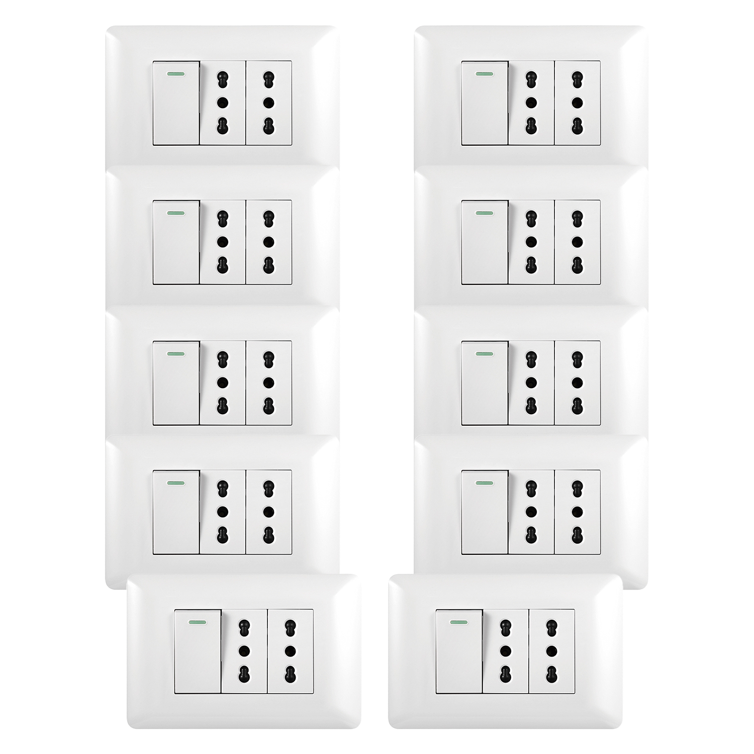 Pack 10 Tomacorriente Doble 10/16A 250V + Interruptor Simple 9/12 10A Blanco https://www.hbled.cl/wp-content/uploads/2025/04/36101x10-1.jpg