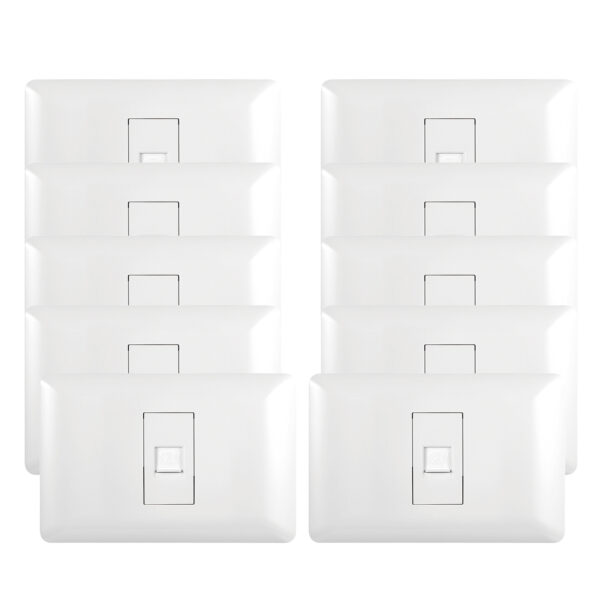 Pack 10 Toma RJ45 Red Internet Blanco