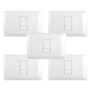 Pack 5 Toma RJ45 Red Internet Blanco