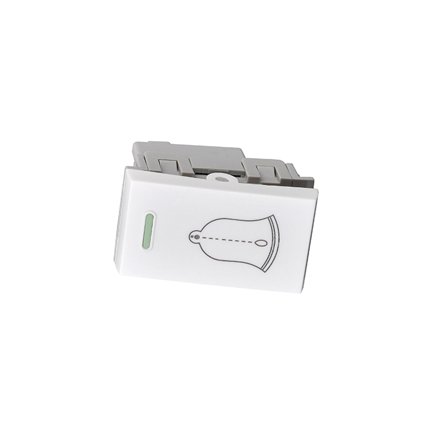 Pack 10 Módulo Interruptor Pulsador 10A 250V Diseño Campana Blanco https://www.hbled.cl/wp-content/uploads/2025/04/36105-2.jpg