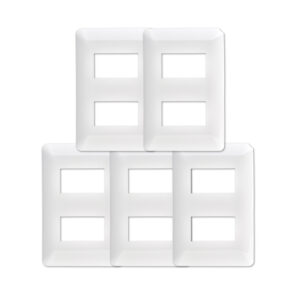 Pack 5 Placa Doble Con Soporte Blanco