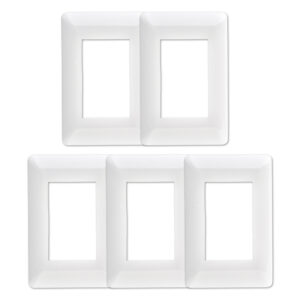 Pack 5 Placa Triple Con Soporte Blanco