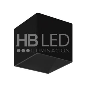 Apliqué LED de Pared Cuadrado 3W Cálido Negro (SKU:36127)