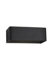 Apliqué LED Minimalista Rectangular 2*5W Luz Cálida Negro