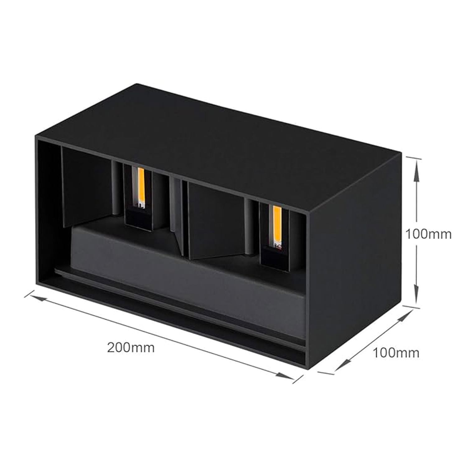 Apliqué LED Exterior Minimalista 2*6W Luz Cálida Negro https://www.hbled.cl/wp-content/uploads/2025/04/36129-6.jpg