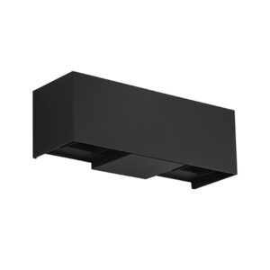 Apliqué LED Elegante Rectangular 4*3W Luz Cálida Negro