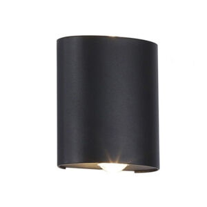 Apliqué de Pared LED Simple 2W Cálido Negro (SKU:36132)