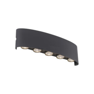 Aplique de Pared LED 5 Luces 10W Cálido Negro (SKU:36135)