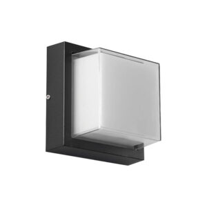 Apliqué de Pared LED Cuadrado Moderno 12W Cálido Negro (SKU:36136)