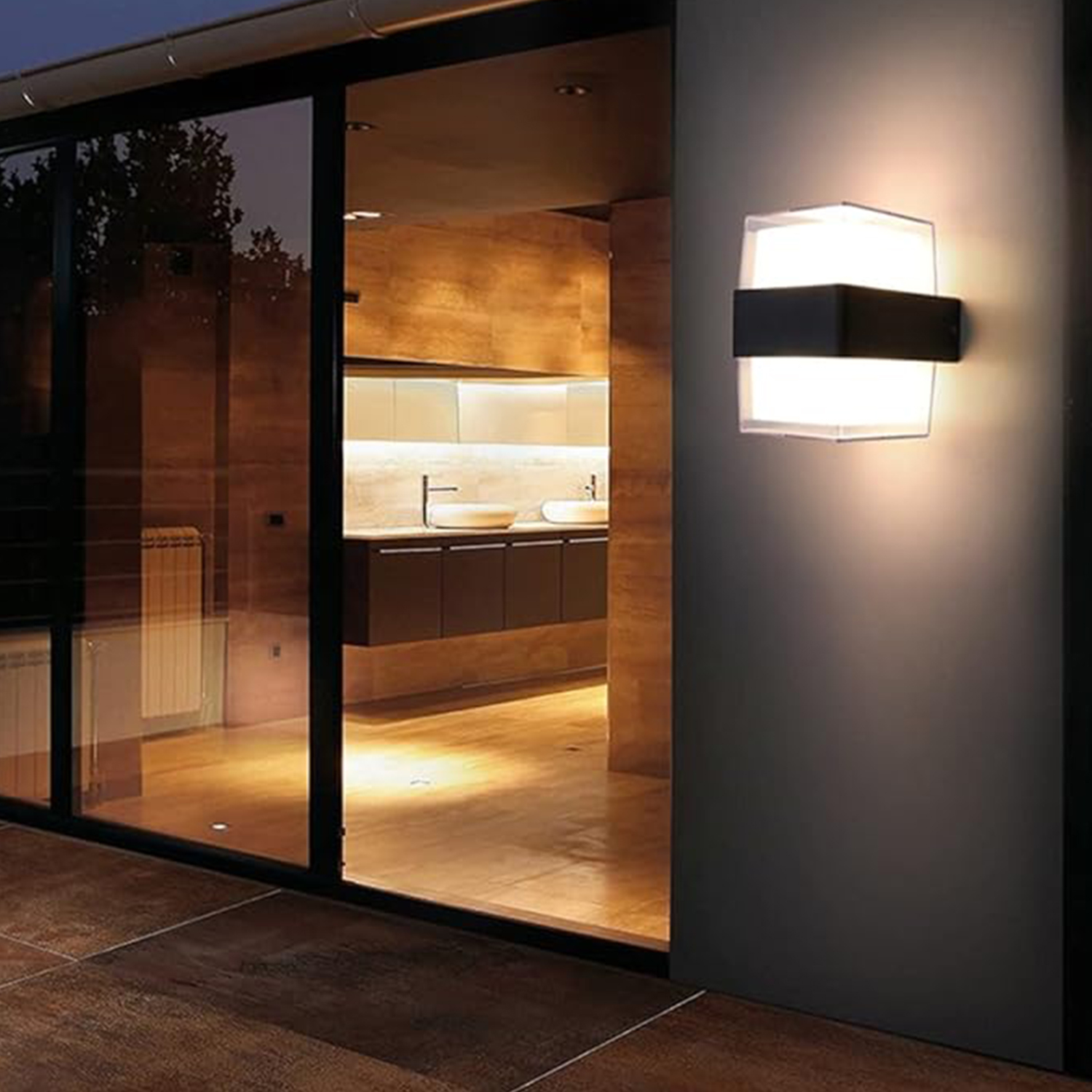 Apliqué de Pared LED Exterior Cuadrado 10W Cálido (SKU:36138) https://www.hbled.cl/wp-content/uploads/2025/04/36138-4.jpg