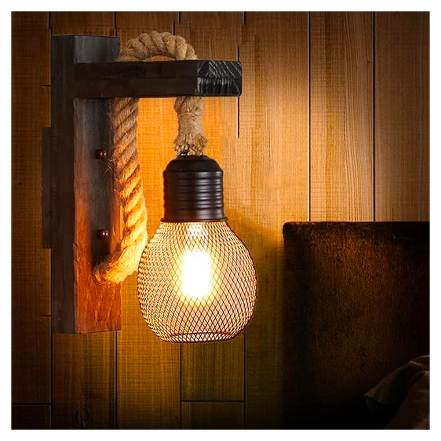 Apliqué Decorativo de Madera Con Pantalla de Rejilla E-27 (SKU:36228) https://www.hbled.cl/wp-content/uploads/2025/04/36228-4.jpeg