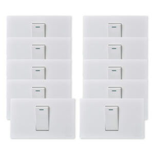 Pack 10 Interruptores Simple Metálico 9/12 16A