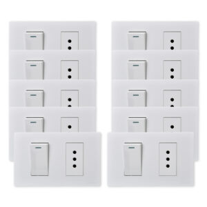 Pack 10 Interruptor 1* 9/12 16A y Tomacorriente 1* 10A