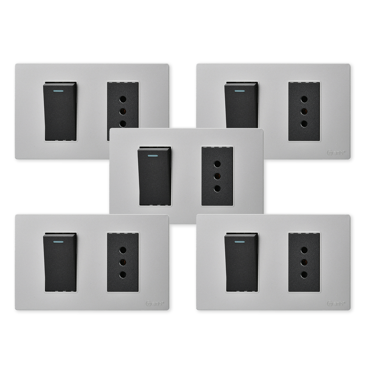 Pack 5 Interruptor 1* 9/12 16A y Tomacorriente 1* 10A https://www.hbled.cl/wp-content/uploads/2025/04/36466x5.jpg