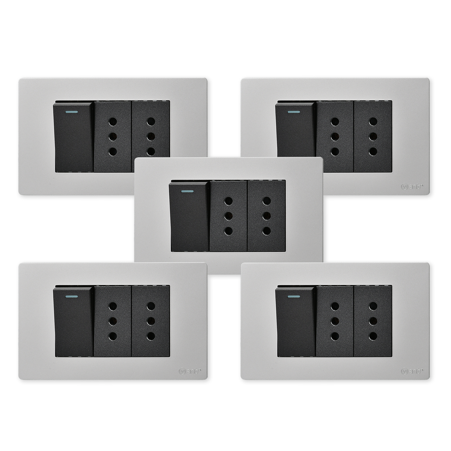 Pack 5 Interruptor 1* 9/12 16A y Tomacorriente 2* 10A https://www.hbled.cl/wp-content/uploads/2025/04/36467x5.jpg