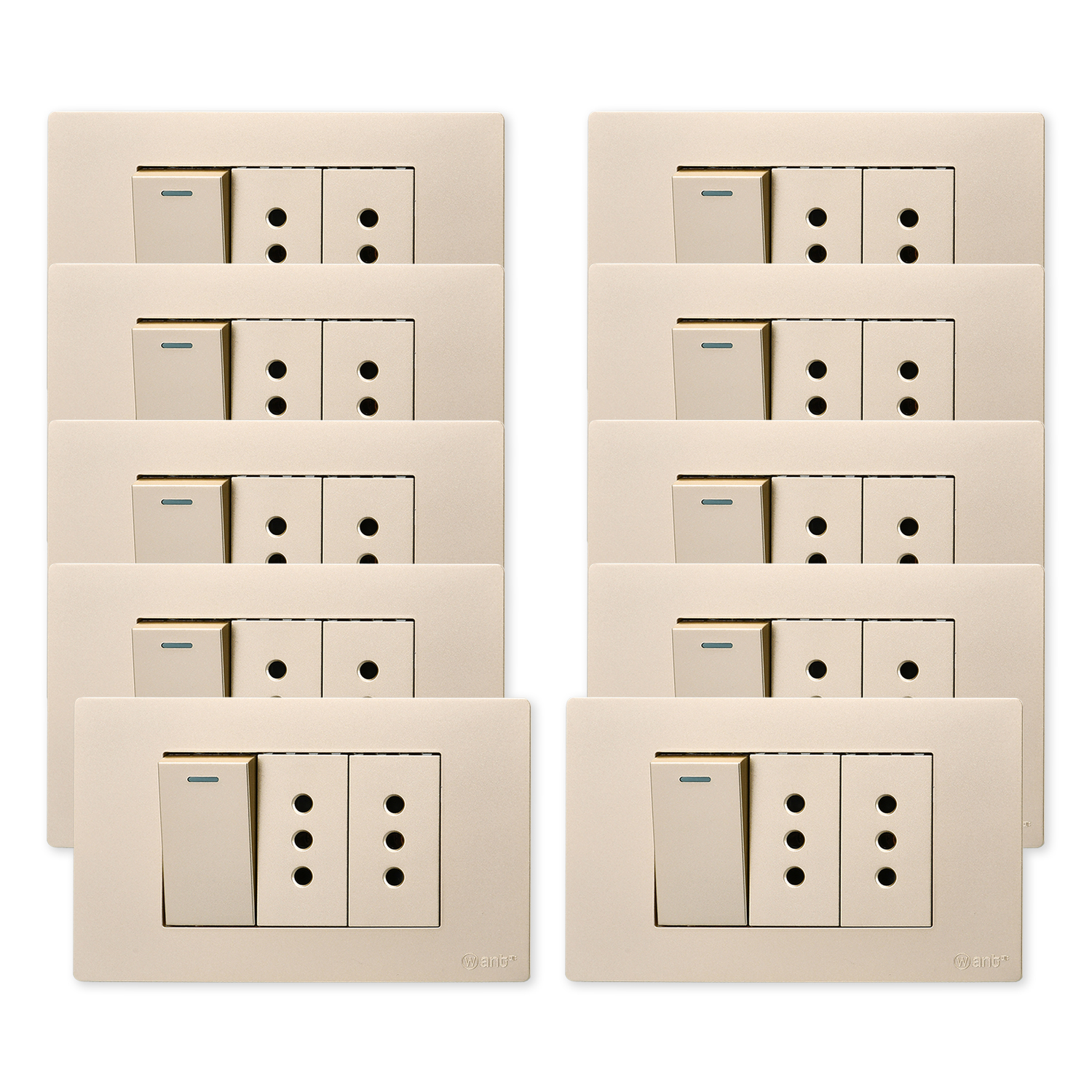 Pack 10 Interruptor 1* 9/12 16A y Tomacorriente 2* 10A https://www.hbled.cl/wp-content/uploads/2025/04/36505x10-1.jpg