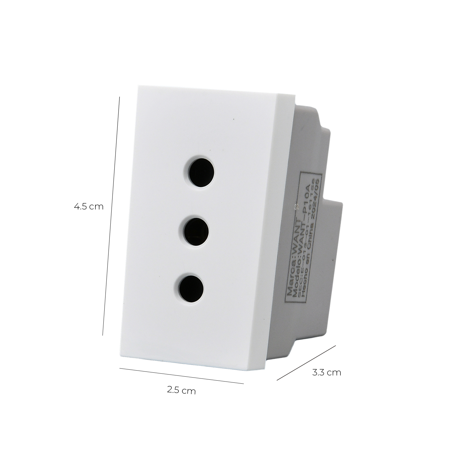 Pack 20 Módulo Tomacorriente Metálico 10A https://www.hbled.cl/wp-content/uploads/2025/04/36526-2.jpg