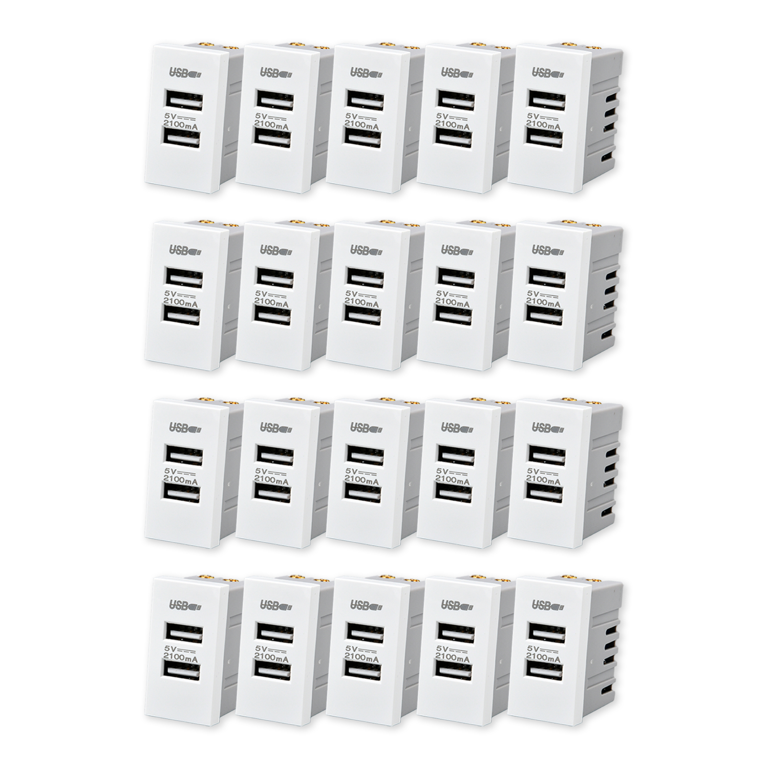 Pack 20 Módulo USB Doble Metálico 250V https://www.hbled.cl/wp-content/uploads/2025/04/36528x20.jpg