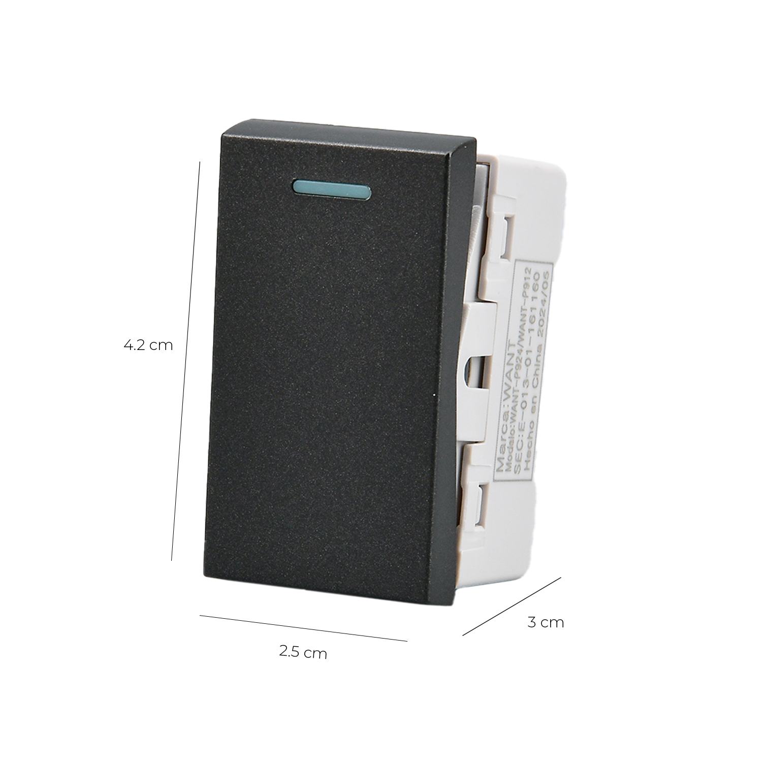 Pack 20 Módulo Interruptor Metálico 9/24 250V https://www.hbled.cl/wp-content/uploads/2025/04/36529-36530-2.jpg