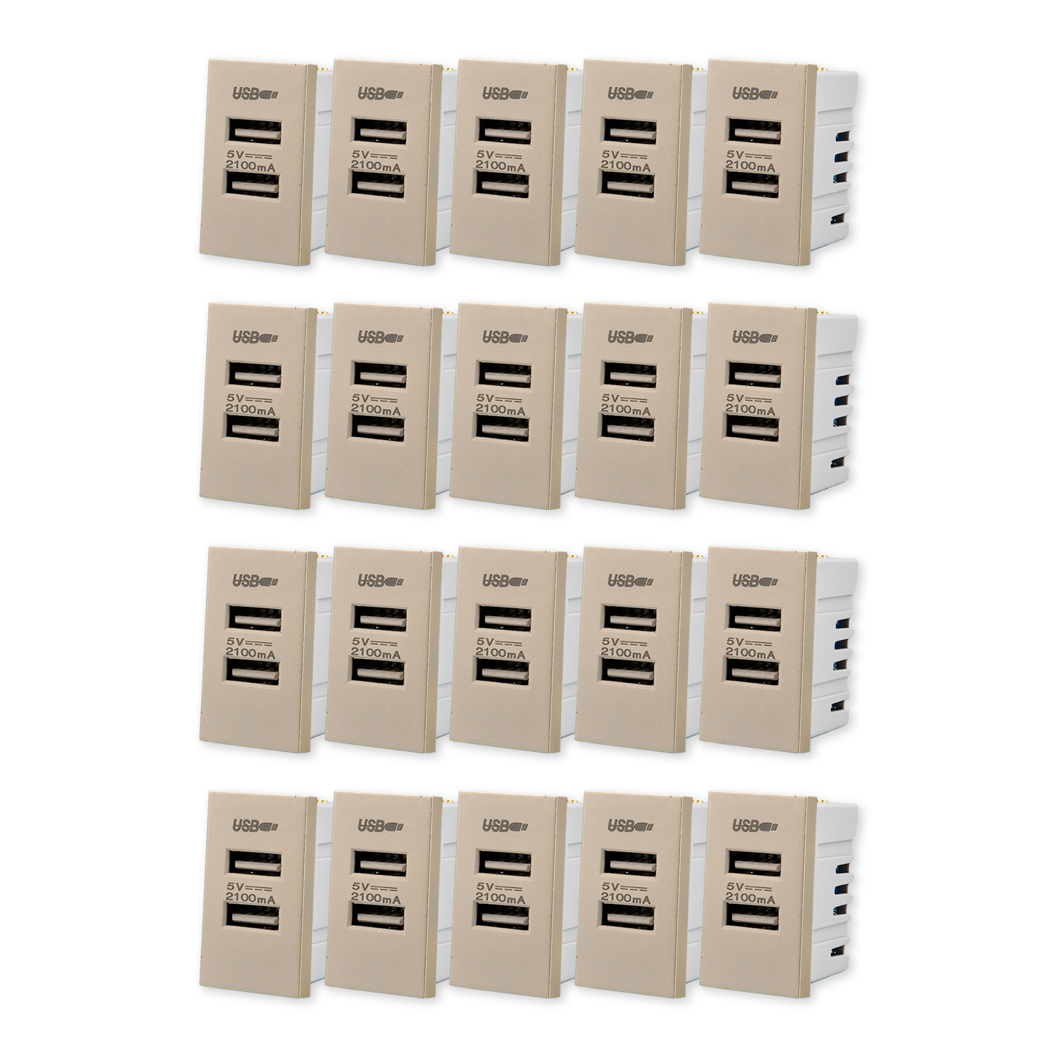 Pack 20 Módulo USB Doble Metálico 250V https://www.hbled.cl/wp-content/uploads/2025/04/36538x20.jpg