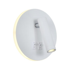 Apliqué Lector LED Round 3W+8W - Luz Cálida