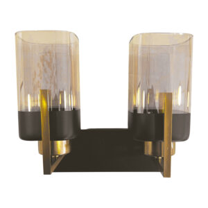 Apliqué de Pared Doble Dorado Lesath Porta E-27