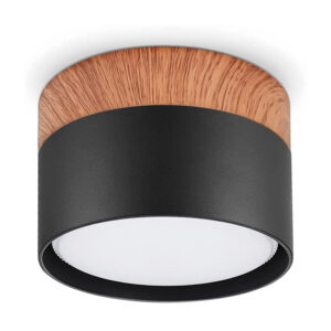 Panel LED Deco Sobrepuesto Madera 6W Negro (SKU:71246072-74014072-71243072)