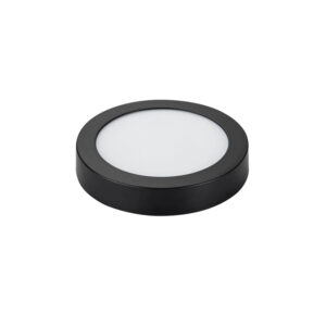 Panel Redondo LED Sobrepuesto Negro 12W
