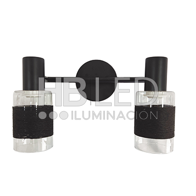 Foco Apliqué Sobrepuesto 2xE-14 Zavijava Negro (SKU:73512712) https://www.hbled.cl/wp-content/uploads/2025/04/73512712-1.jpg