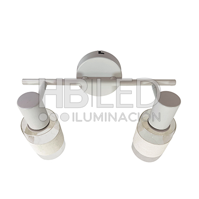 Foco Apliqué Sobrepuesto 2xE-14  Zaurak Blanco (SKU:73522712) https://www.hbled.cl/wp-content/uploads/2025/04/73522712-1.jpg
