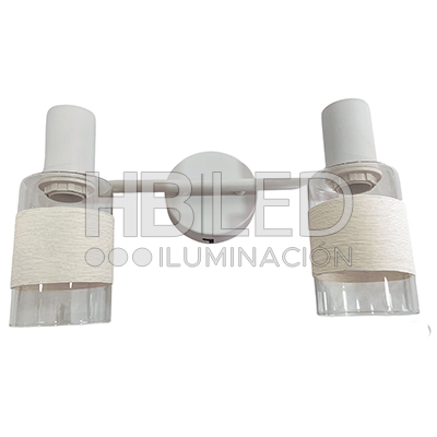Foco Apliqué Sobrepuesto 2xE-14  Zaurak Blanco (SKU:73522712) https://www.hbled.cl/wp-content/uploads/2025/04/73522712-2.jpg